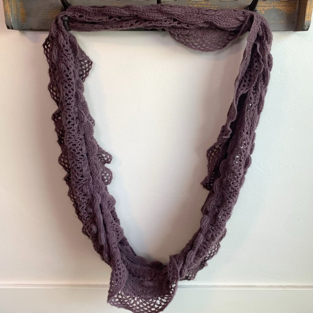 Unknown Brand Purple Knit Infinity Scarf